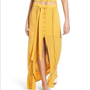 Yellow Floor Length Skirt with Slit - Nordstrom